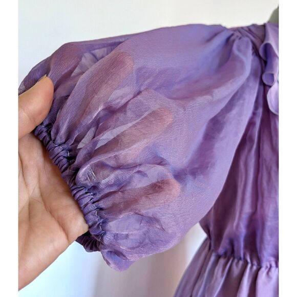 VTG 80s Cachet by Bari Protas Chiffon & Satin Bridesmaid / Prom Dress, Sz. 6/8 - Picture 6 of 13